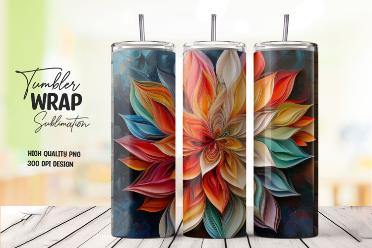 Autumn Flower Tumbler Wrap