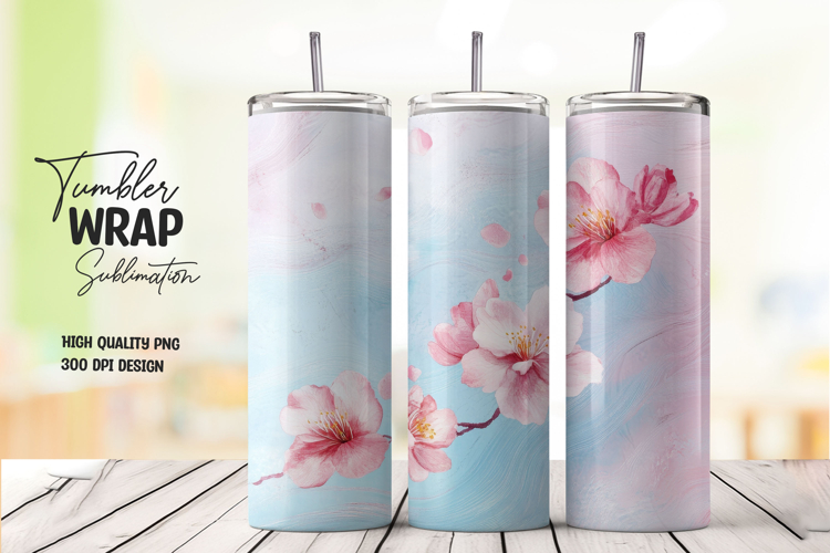 Light Pink Blossom Tumbler Wrap