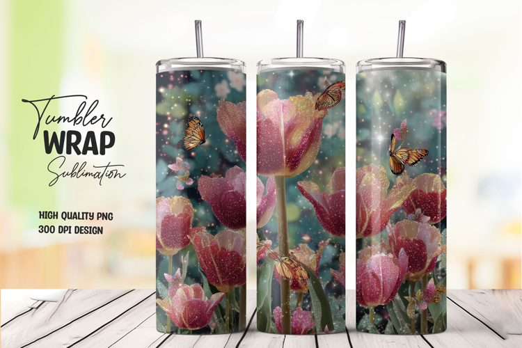 Pink Lotus Artistic Tumbler Wrap