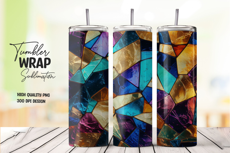 Metallic Fold Tumbler Wrap Sublimation
