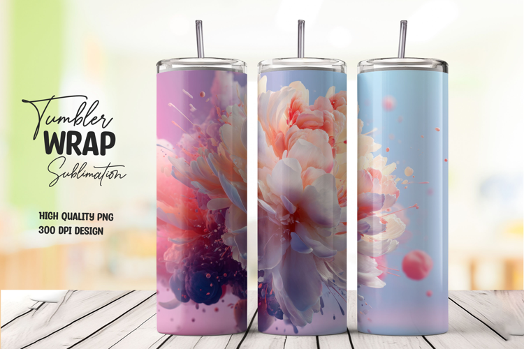 Pastel Watercolor Clouds Soft Tumbler Wrap