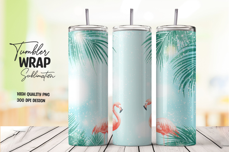 Sunset Beach Tumbler Wrap PNG