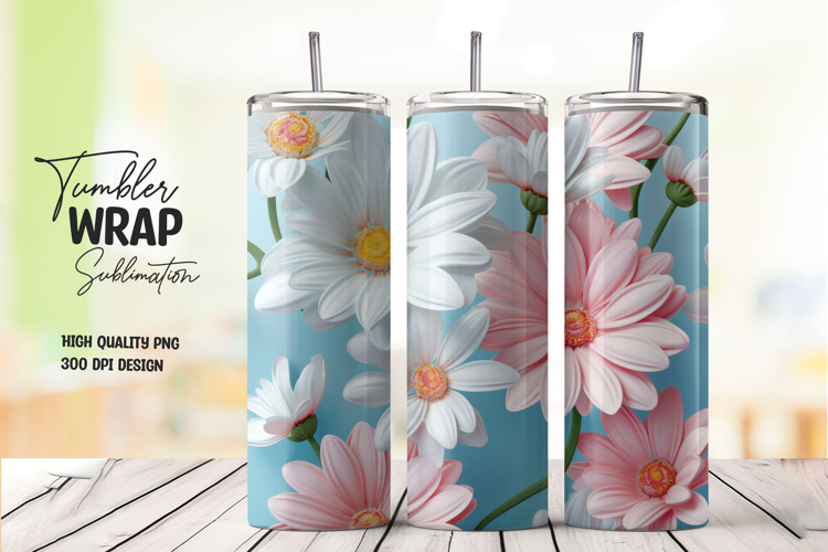 Blue Lotus tumbler wrap png