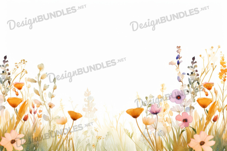 Watercolor Wildflower background