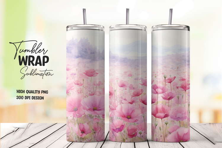 Pink Lotus tumbler wrap png