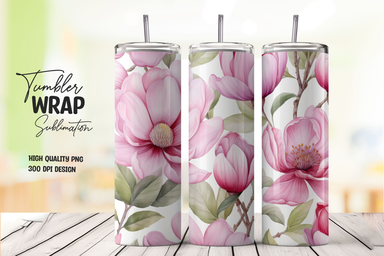 Pink Blossom tumbler wrap png