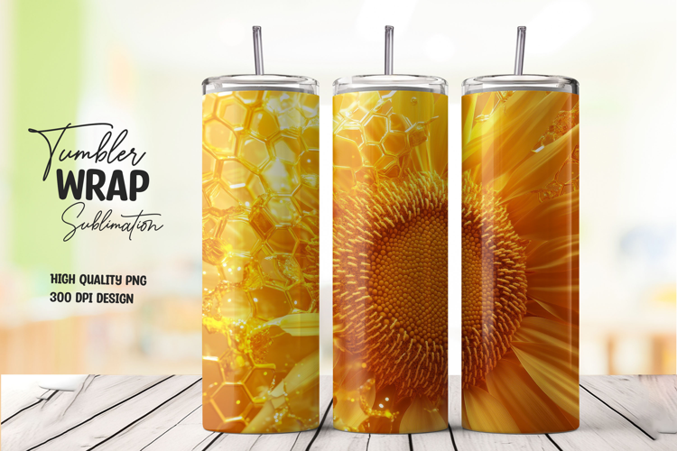 Yellow Sunflower Bright Tumbler Wrap