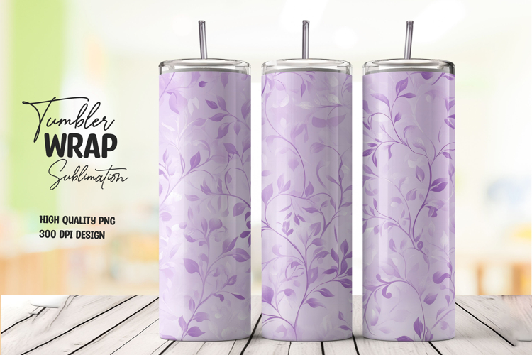 Lilac Leaf Pattern Tumbler Wrap