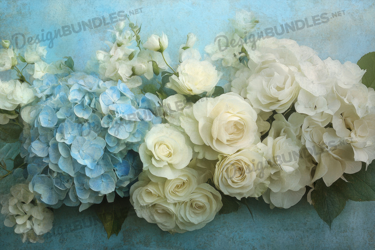 Blue Flowers Clipart Image 13
