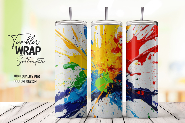 Paint Splash Tumbler Wrap