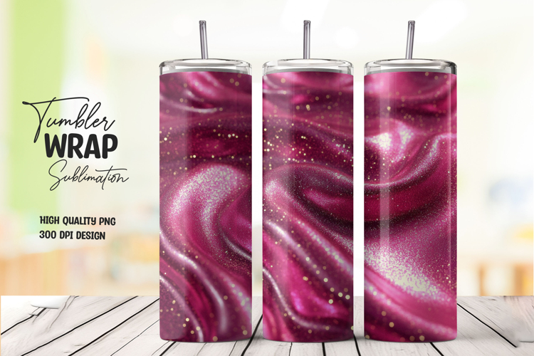 Pink Swirl Gloss Tumbler Wrap