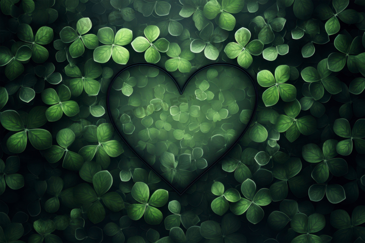 St Patricks Day Heart, Saint Patrick Heart Digital Paper