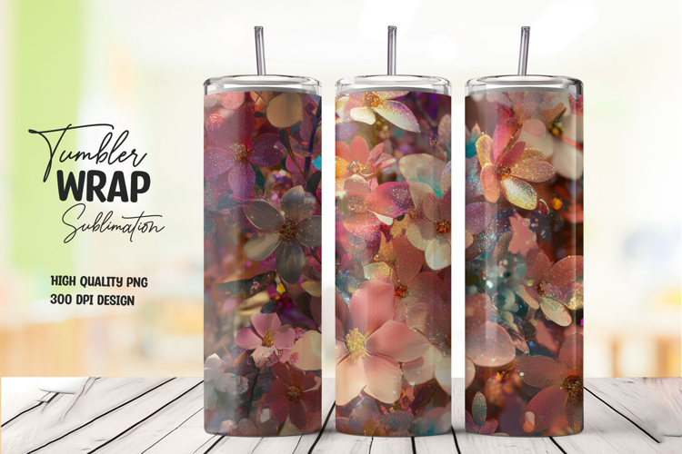 Autumn Leaves Floral Tumbler Wrap