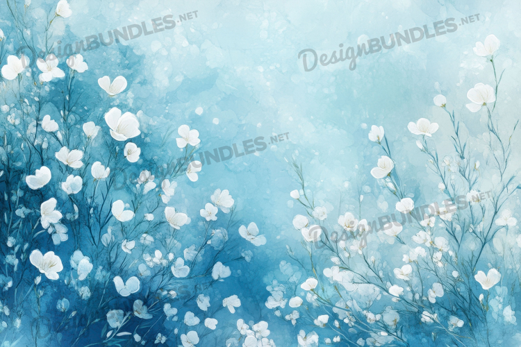 Blue Flowers Clipart Image 15