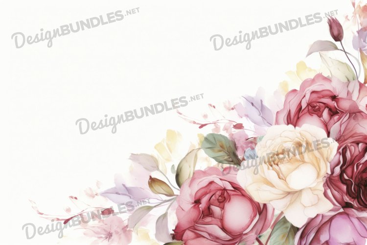 Watercolor Flower Clipart Image 5