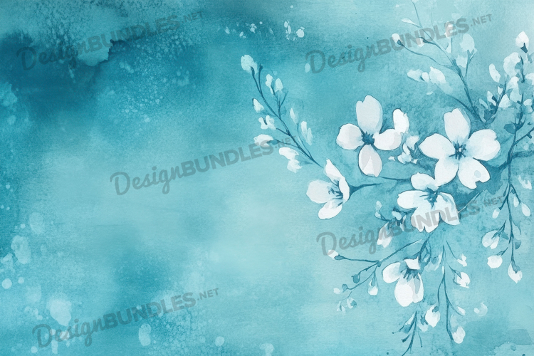 Watercolor Flowers Image 20