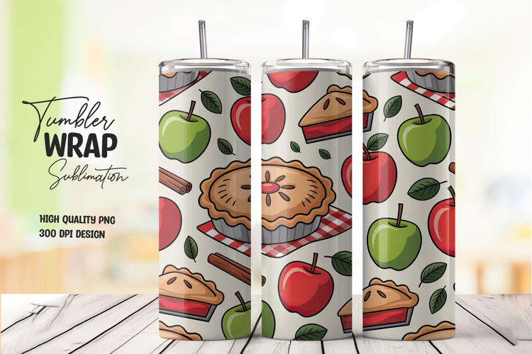 Apple Slice Pie Tumbler Wrap