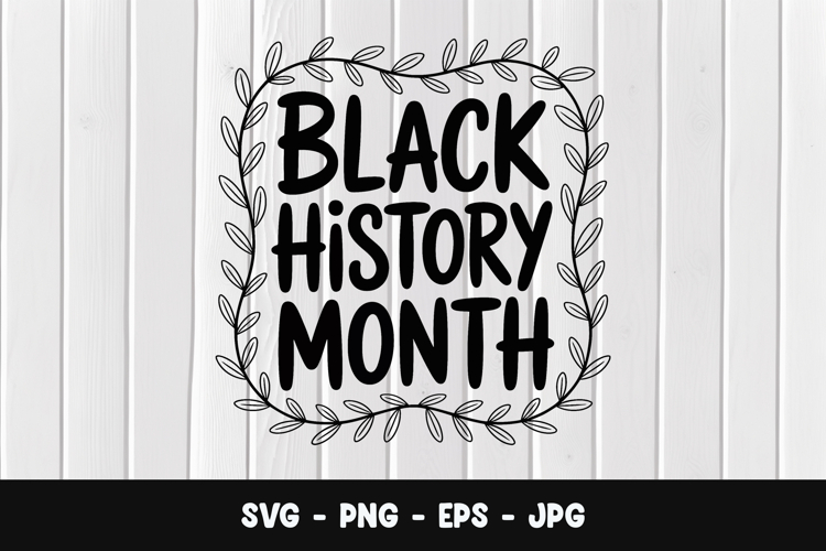 Black History Month Laurel Frame SVG PNG