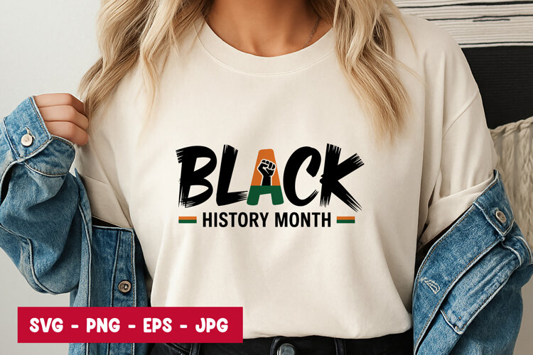 Black History Month Artistic Brush Typography Vector example image 1