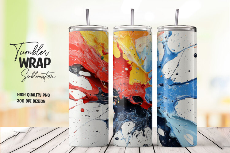 Ink Splash Tumbler Wrap example image 1