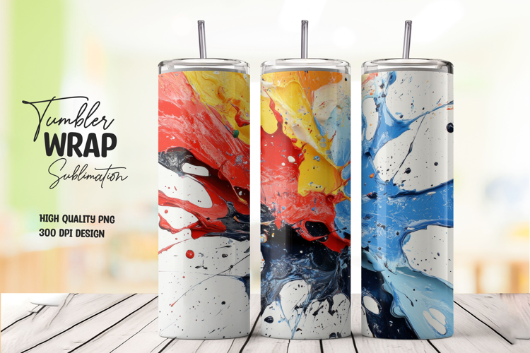 Ink Splash Tumbler Wrap