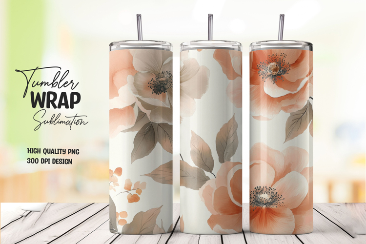 Soft Orange Blossom Tumbler Wrap