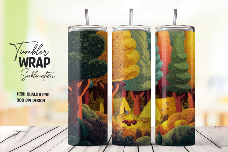 Tropical Leaves with Fruits Tumbler Wrap