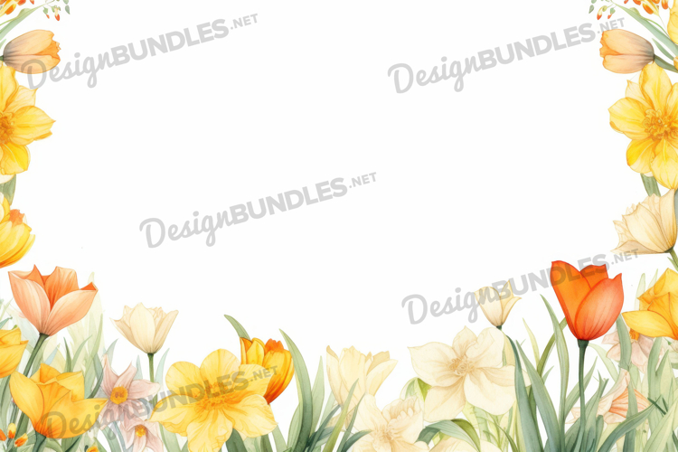 Flowers Border Clipart Image 24
