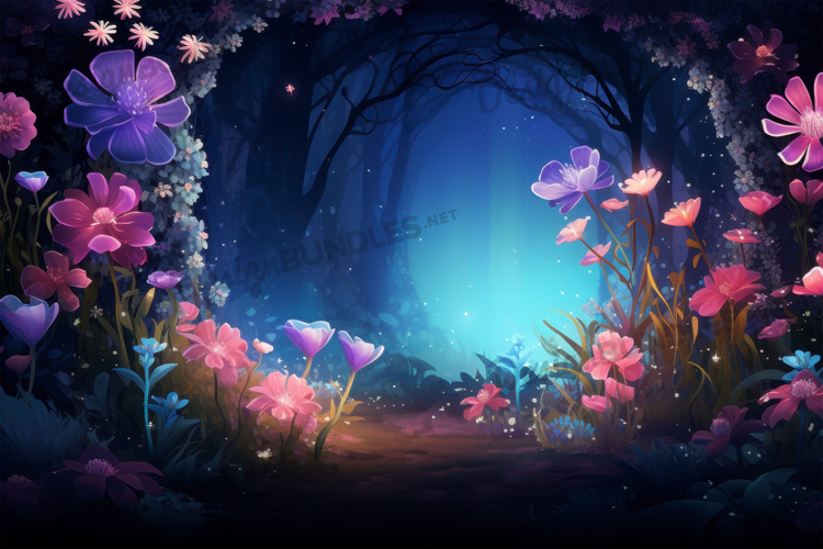 Fantasy magical landscape background, Digital paper