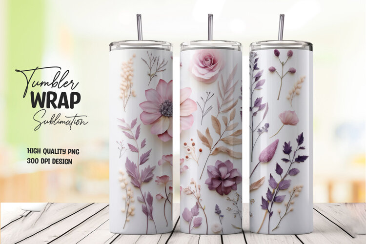 Purple Leaf Tumbler Wrap example image 1