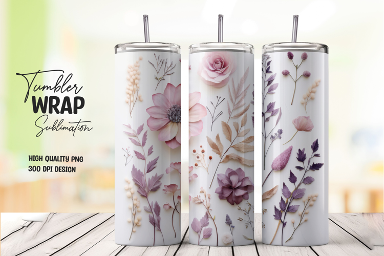 Purple Leaf Tumbler Wrap