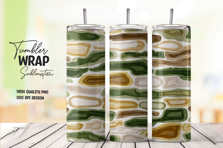 Olive Wave Tumbler Wrap example image 1