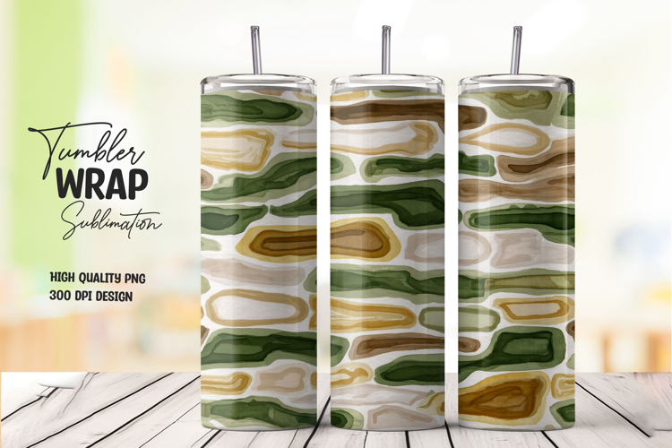 Olive Wave Tumbler Wrap