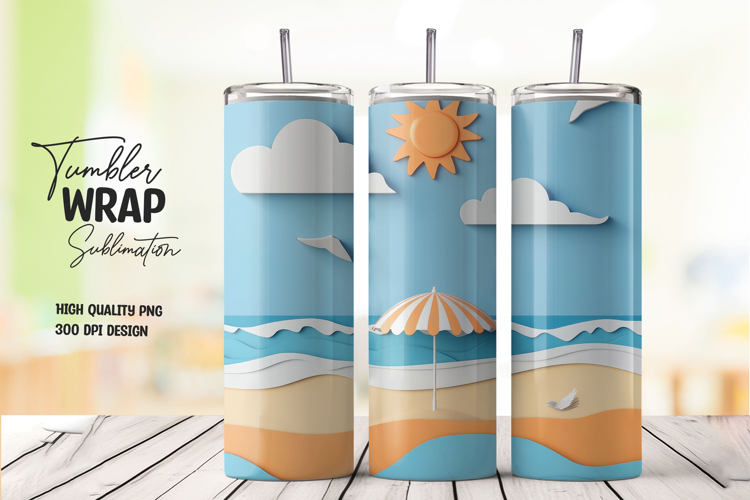 Beach Sublimation Tumblers