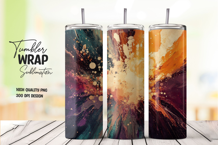 Flamingo Tropical Drink Tumbler Wrap PNG
