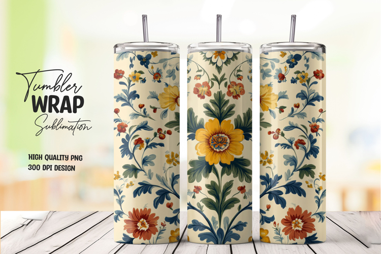 Sunflower Art Tumbler Wrap