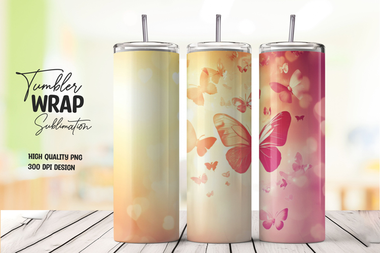 Butterfly Dream tumbler wrap png