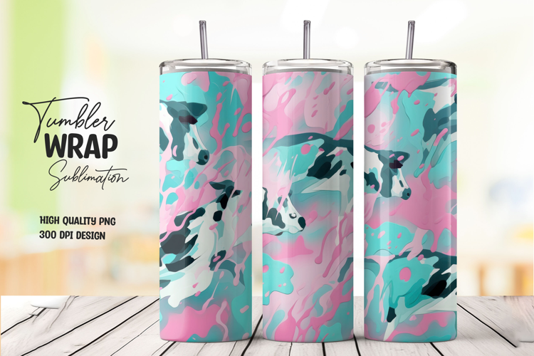 Pink Aqua Mix Tumbler Wrap