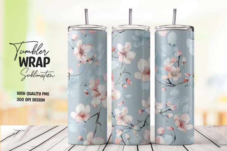Cherry Petal tumbler wrap png