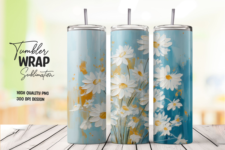 Golden Floral tumbler wrap png