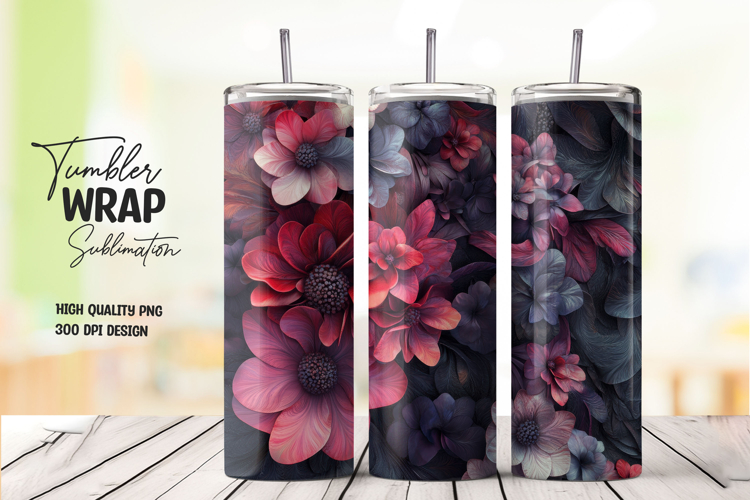 Red Petal tumbler wrap png