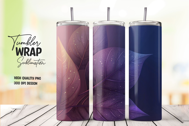 Purple Blue Gradient Abstract Tumbler Wrap
