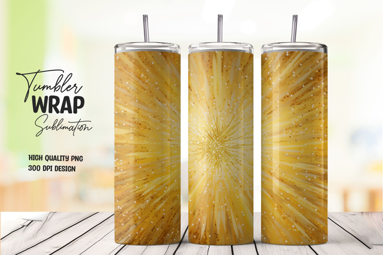 Gold Shine Texture Tumbler Wrap PNG
