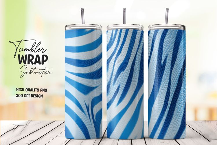 Blue Ocean Swirl Tumbler png