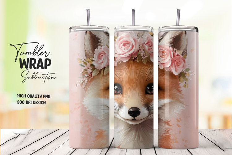 Cute Fox Tumbler Wrap