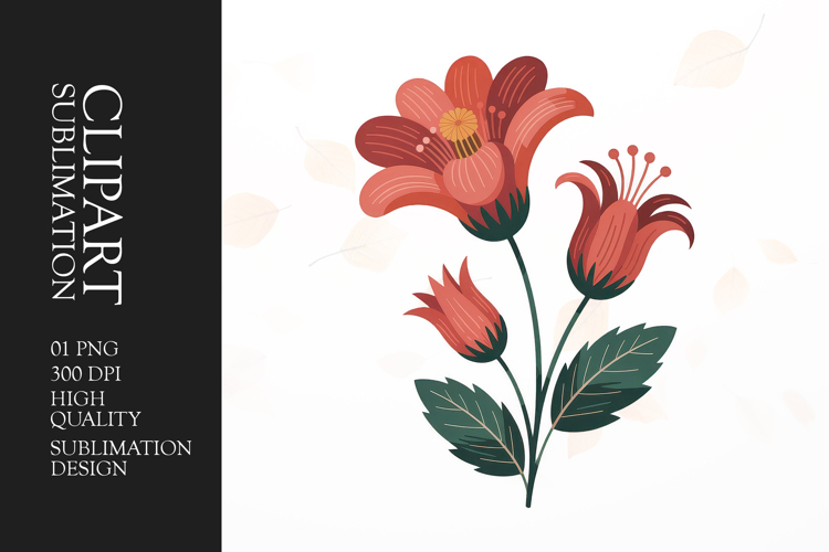 Floral Stem Clipart PNG