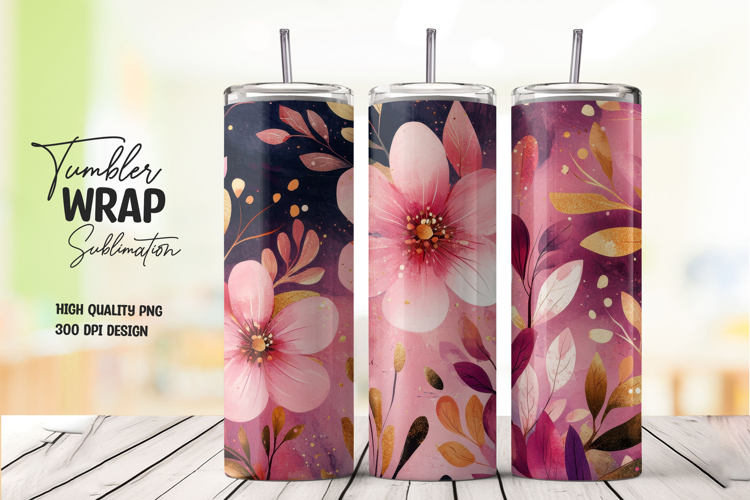 Bright Lotus Tumbler Wrap
