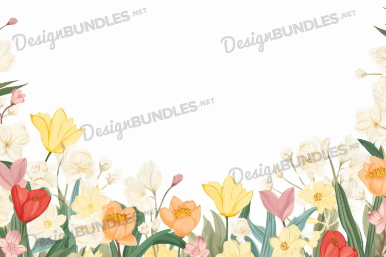 Flowers Border Clipart Image 23