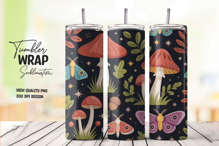 Cute Forest Mushroom Tumbler Wrap