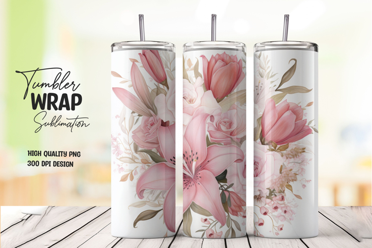 Tulip Bloom Tumbler Wrap